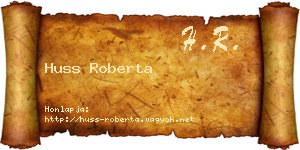 Huss Roberta névjegykártya